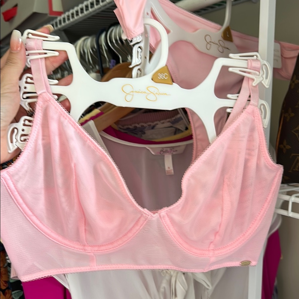 Jessica Simpson Pink Bralette, Set. And Matching Thong.